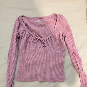 Hollister Pink Knit Long Sleeve Top